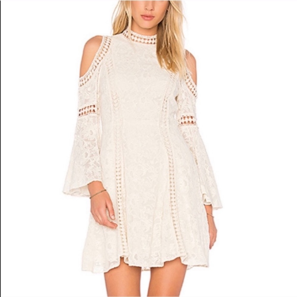 Alice Olivia Cold Shoulder Lace Dress
